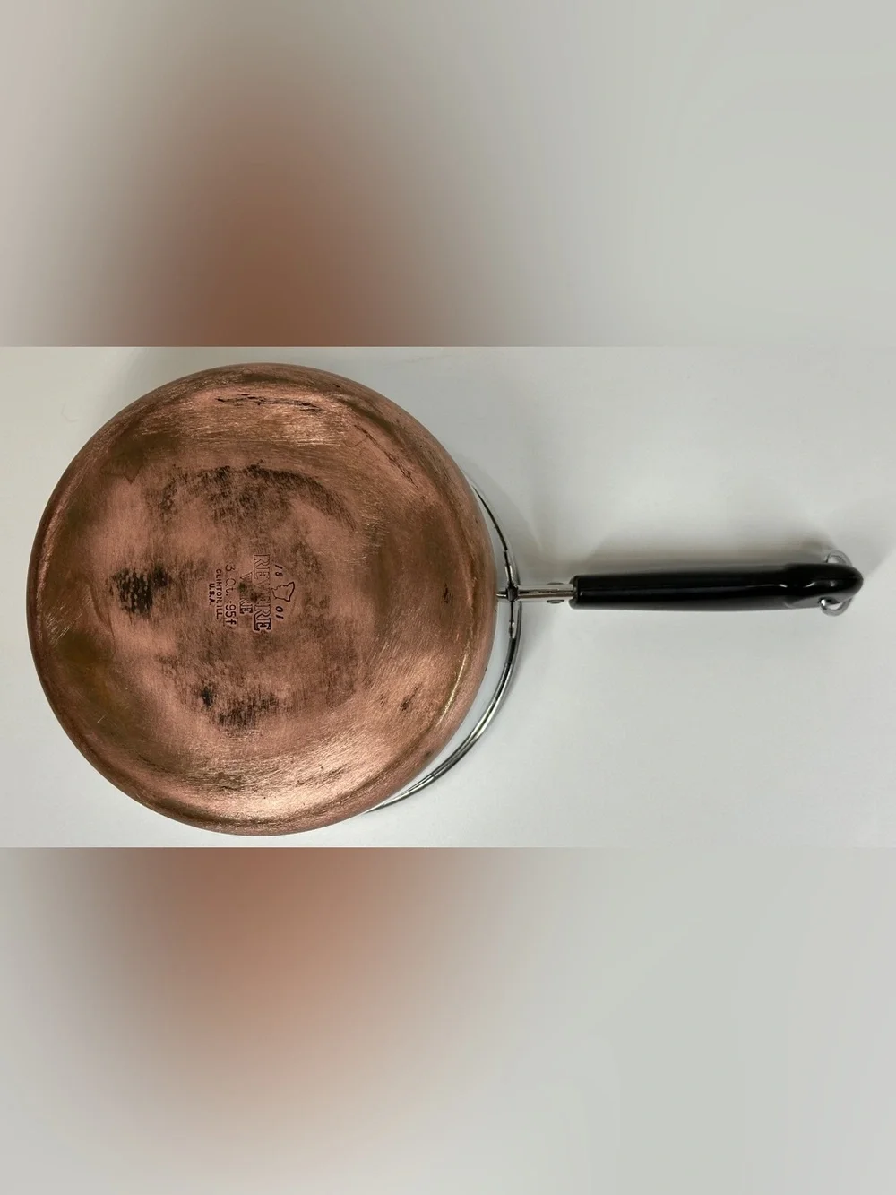 Vintage 1801 Revere Ware Tall 3qt Copper Bottom Sauce Pan/Pot Clinton, IL